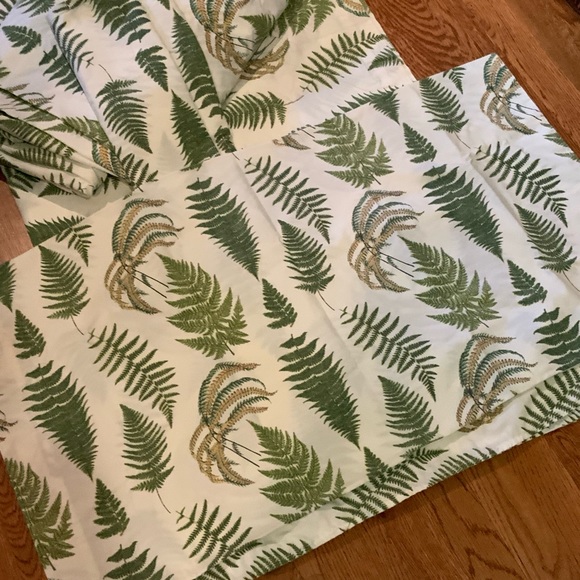 King Sheet Set Green Palm Tree Leaves Fern Bedsheet  Set 4 pc #ES086 - Picture 5 of 6